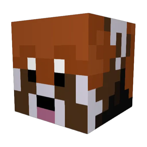 zYujii Minecraft avatar head, 3D render