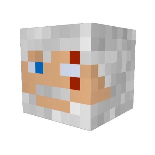 zZAHKZz Minecraft avatar head, 3D render