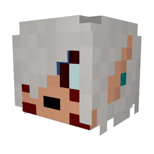 zZBRONX Minecraft avatar head, 3D render