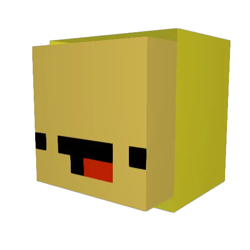 zZFloFloZz Minecraft avatar head, 3D render