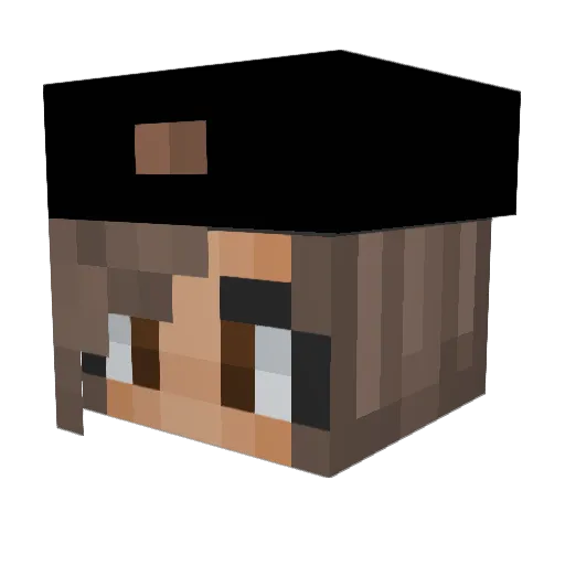 zZarakii Minecraft avatar head, 3D render