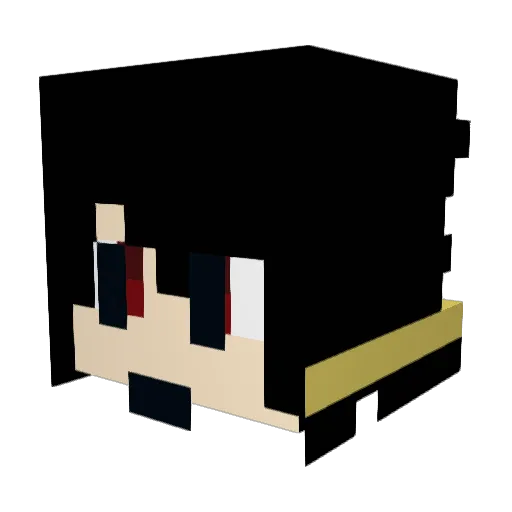 zZereF21 Minecraft avatar head, 3D render