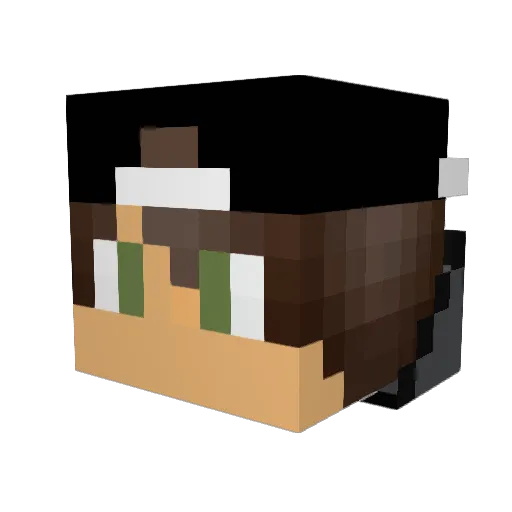 zZzveR Minecraft avatar head, 3D render