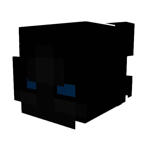 z_Negative Minecraft avatar head, 3D render