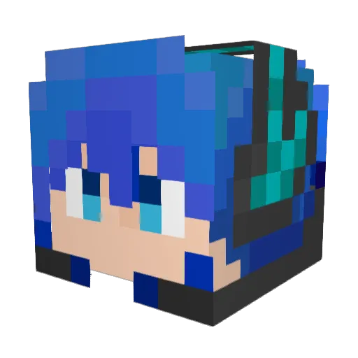 z_ciying Minecraft avatar head, 3D render