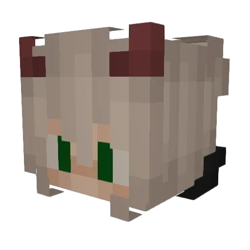 z_katzi Minecraft avatar head, 3D render