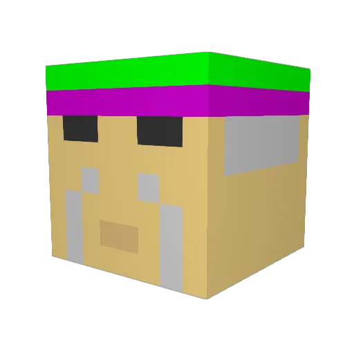 z_michael Minecraft avatar head, 3D render