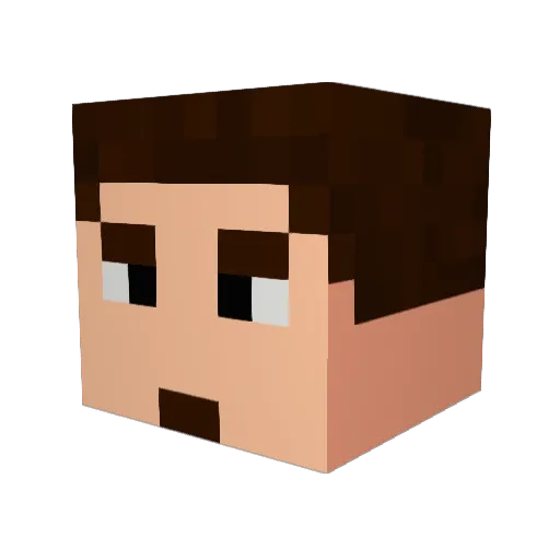 z_mon Minecraft avatar head, 3D render