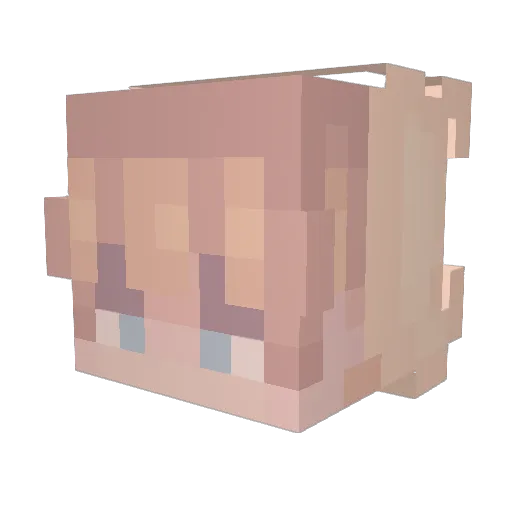 z_xqt Minecraft avatar head, 3D render