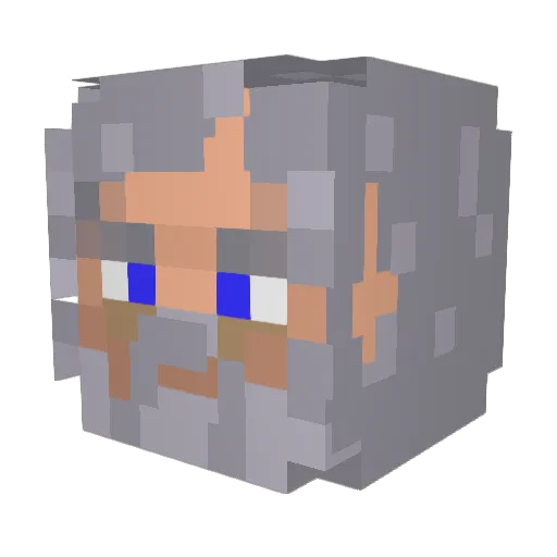 z_xyt Minecraft avatar head, 3D render