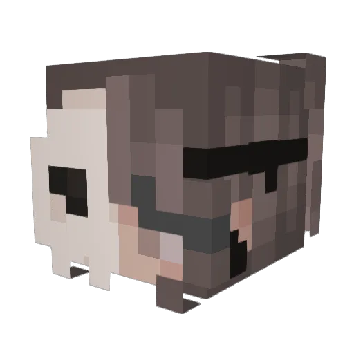 za3va Minecraft avatar head, 3D render