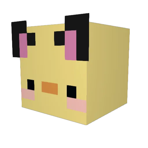 za3velv Minecraft avatar head, 3D render