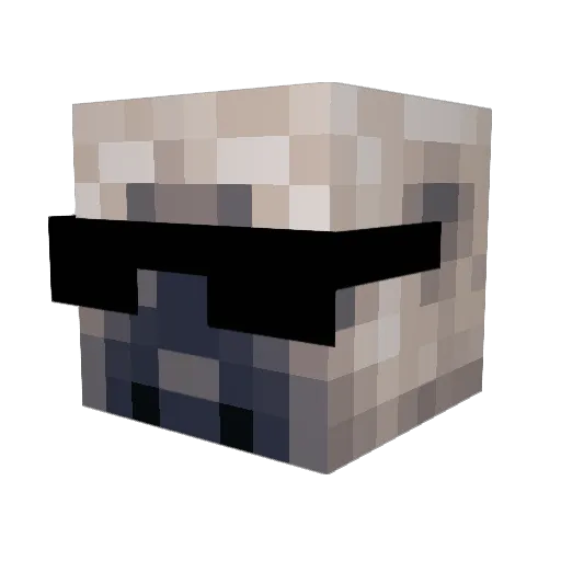 zaKroW Minecraft avatar head, 3D render