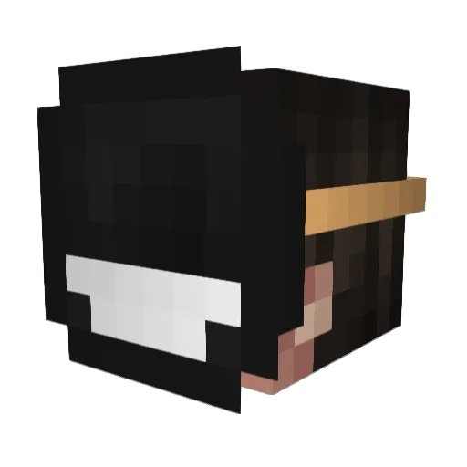 zaSami Minecraft avatar head, 3D render