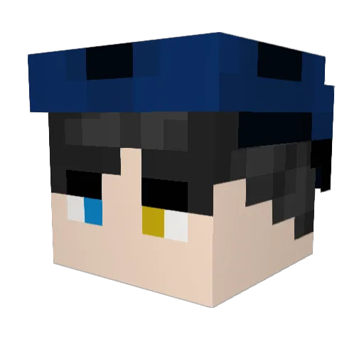 za_discopanzer Minecraft avatar head, 3D render