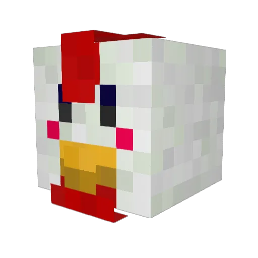 za_wawa Minecraft avatar head, 3D render