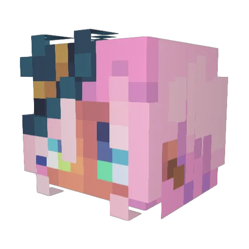 zaaaal Minecraft avatar head, 3D render