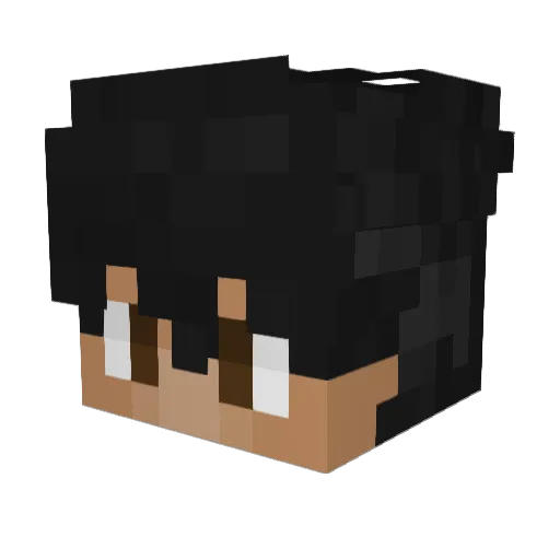 zaachhs Minecraft avatar head, 3D render
