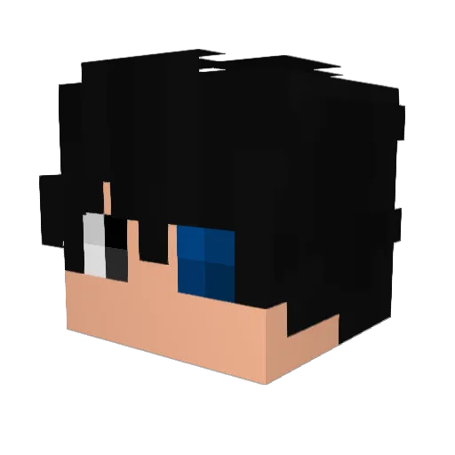 zaannot Minecraft avatar head, 3D render