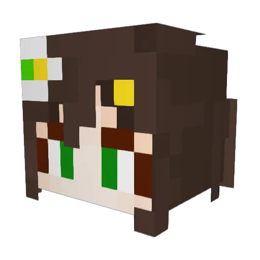 zababa324 Minecraft avatar head, 3D render