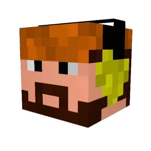 zabava12 Minecraft avatar head, 3D render