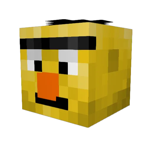zabbaroochie Minecraft avatar head, 3D render
