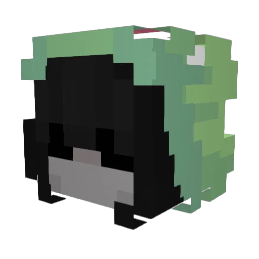 zabjojaa Minecraft avatar head, 3D render