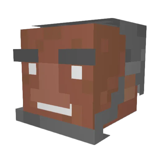 zabojstwo Minecraft avatar head, 3D render