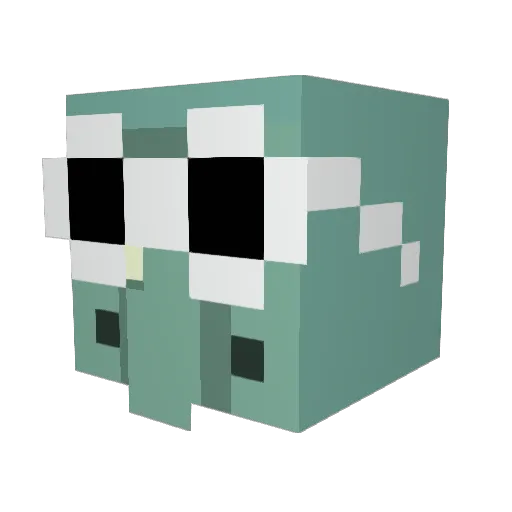 zabolec Minecraft avatar head, 3D render