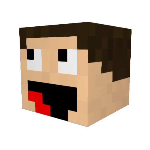 zacattack296 Minecraft avatar head, 3D render