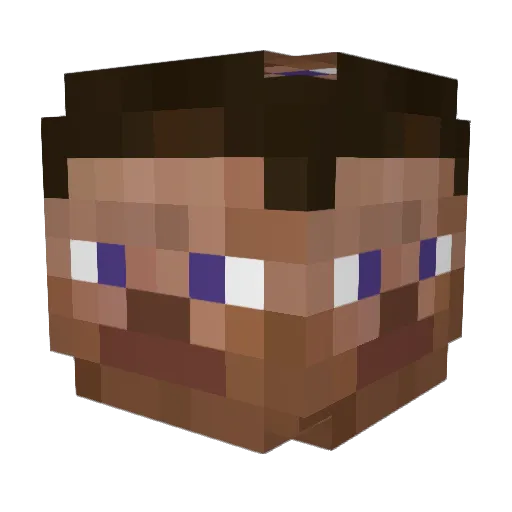 zacfmhill Minecraft avatar head, 3D render