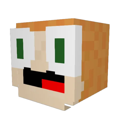 zacharynet Minecraft avatar head, 3D render