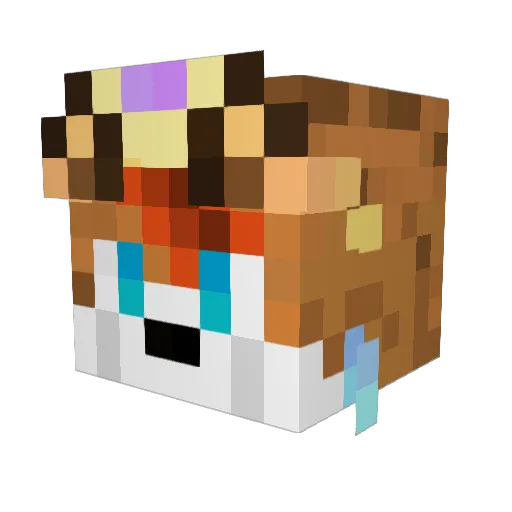 zachcraftone Minecraft avatar head, 3D render