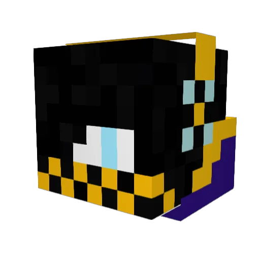 zacherywhite Minecraft avatar head, 3D render