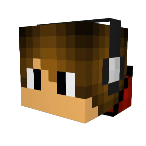 zacherywolf Minecraft avatar head, 3D render