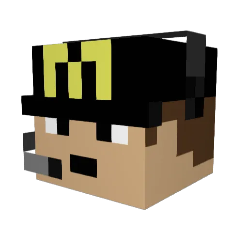zachinima Minecraft avatar head, 3D render