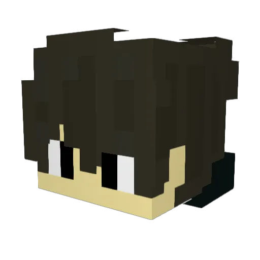 zachnw Minecraft avatar head, 3D render