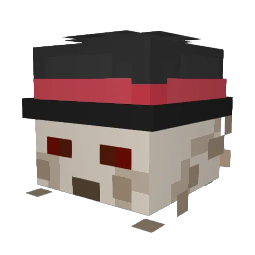 zachqm Minecraft avatar head, 3D render