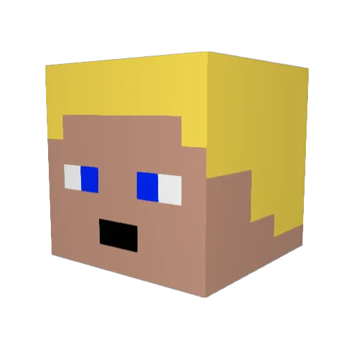 zack2212 Minecraft avatar head, 3D render