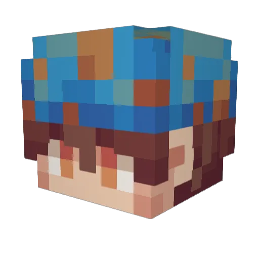 zack_builds Minecraft avatar head, 3D render