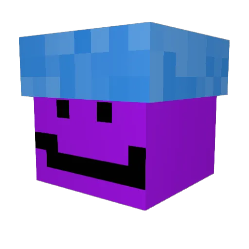 zackarywon Minecraft avatar head, 3D render