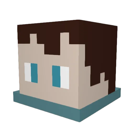 zackerman16 Minecraft avatar head, 3D render