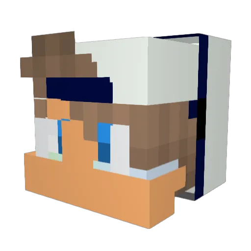 zackiechang Minecraft avatar head, 3D render