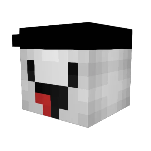 zackwarz Minecraft avatar head, 3D render