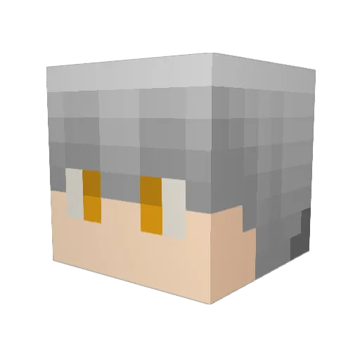 zackwzt Minecraft avatar head, 3D render