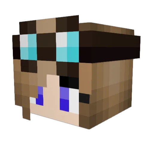 zackyuki Minecraft avatar head, 3D render