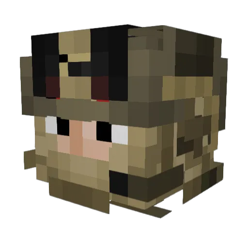 zacpoo124 Minecraft avatar head, 3D render
