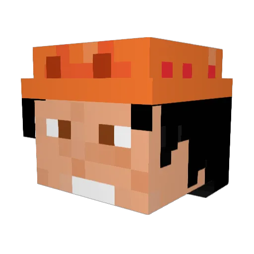 zacrawr Minecraft avatar head, 3D render