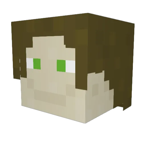 zacscy Minecraft avatar head, 3D render