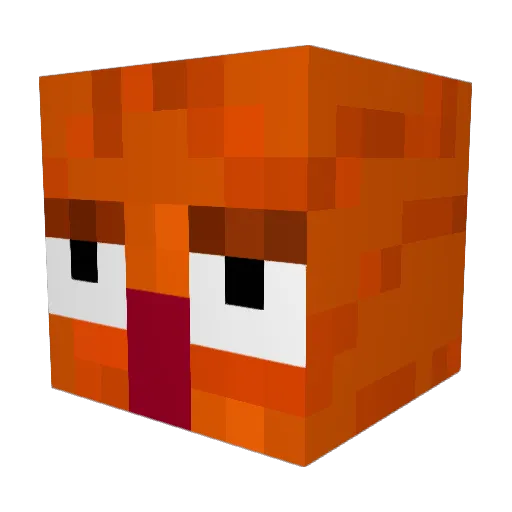 zacyajkfg Minecraft avatar head, 3D render